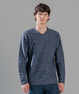 JOSEPH HOMME ストームリップル　Vネックカットソー ネイビー系