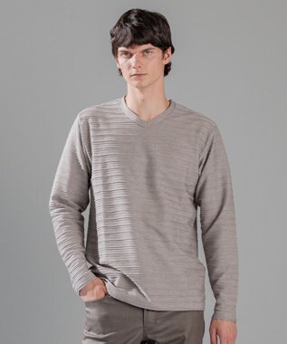 JOSEPH HOMME ストームリップル　Vネックカットソー ローズ系