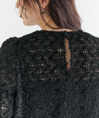 #Newans 【洗える】フィラッフィギャザースリーブブラウス ブラック