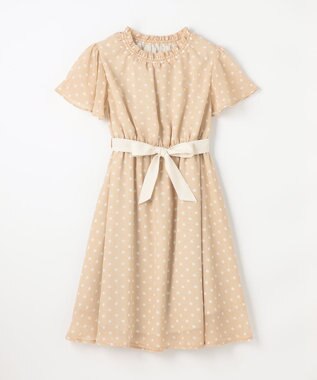 組曲 KIDS 【150-160㎝】アメリドット ワンピース ベージュ