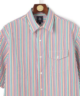 J.PRESS MEN 【J.PRESS ORIGINALS】Cotton Silk Seersucker Regular Half Sleeve Shirt / Baggy-Fit ホワイト系8