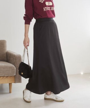 WEGO 【ANGIE VINTAGE】サテンマーメイドスカート ブラック