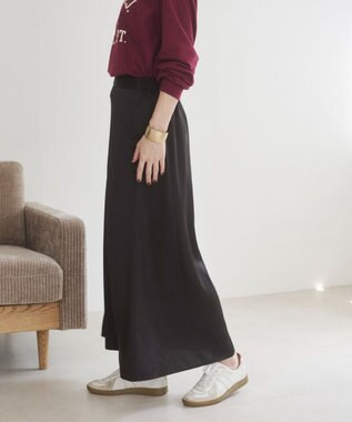 WEGO 【ANGIE VINTAGE】サテンマーメイドスカート ブラック