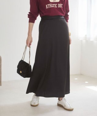 WEGO 【ANGIE VINTAGE】サテンマーメイドスカート ブラック