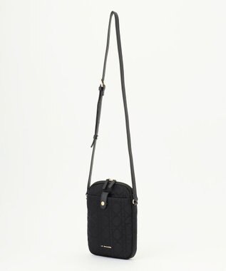 LA BAGAGERIE グリッドキルティングショルダー ブラック