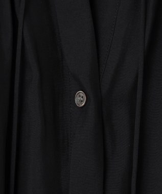 ICB 【接触冷感・速乾・洗える】 ドレープシフォン ブラウス ブラック系