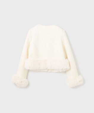 GRACE CONTINENTAL ツイードコンビジャケット ホワイト