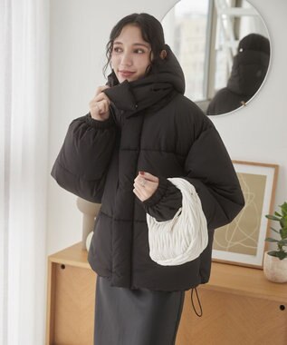 WEGO 【2WAYフード取り外し可能/あったかい】２WAYパディングブルゾン ブラック