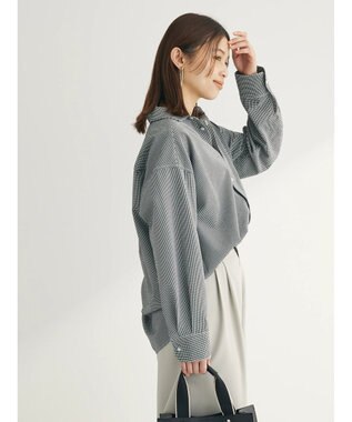 Green Parks ゆったりサッカーシャツ Gingham Check