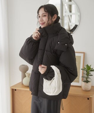 WEGO 【2WAYフード取り外し可能/あったかい】２WAYパディングブルゾン ブラック