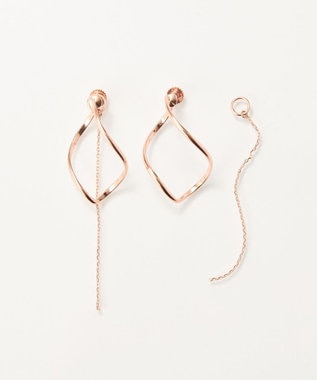 Phoebe 【限定セット】プチベゼルストーンネックレス×2wayグレースツイストラインイヤリング マルチ1