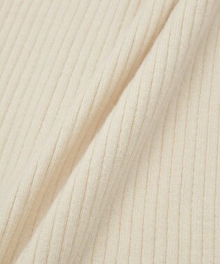 Green Parks 配色レイヤードポロリブニットカーディガン Ivory