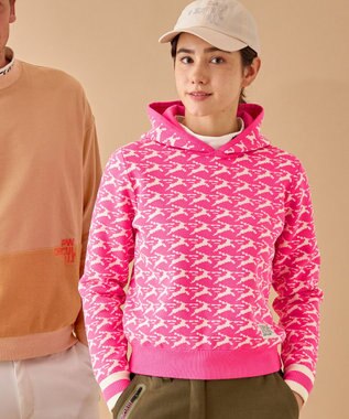 PW CIRCULUS 【イージーケア/軽量】【WOMEN】 MOFUモチーフ ニットフーディ ピンク系