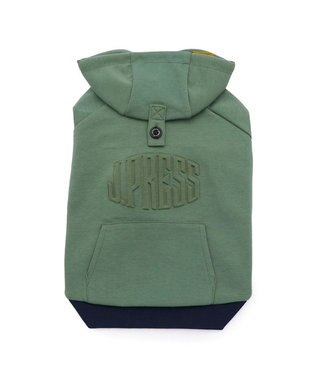 PET PARADISE J.PRESS エンボス ロゴパーカー 中型犬 大型犬 ライトカーキ