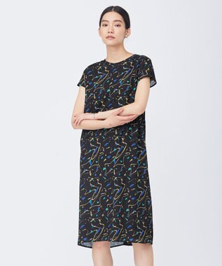 ICB 【Saki Tanakaさんコラボ】 コラボプリント ワンピース プリント×グレー系