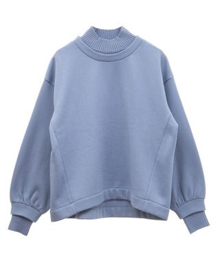 Green Parks 配色リブニットドッキング裏起毛プルオーバ Light Blue