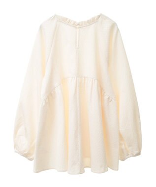 AMERICAN HOLIC ラグランジャガードロングブラウス Ivory