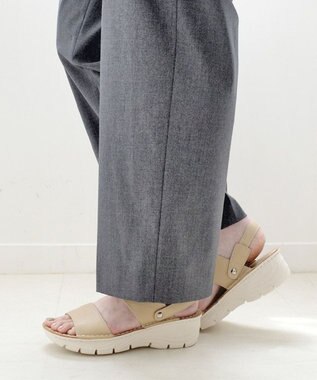 Pointer 本革 超軽量2WAY ツーバンドサンダル ベージュ