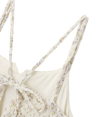 earth music&ecology フラワーバッククロスキャミワンピース Ivory