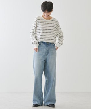 AMERICAN HOLIC ランダムボーダーＢＩＧ　Ｔシャツ Off White