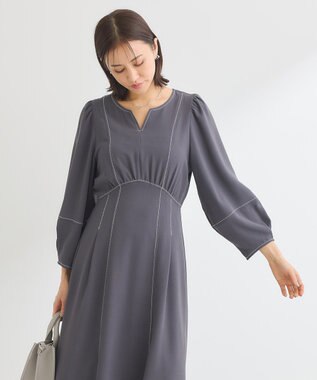 Green Parks ・ＥＬＥＮＣＡＲＥ　ＤＵＥボリュームスリーブワンピー Charcoal Gray