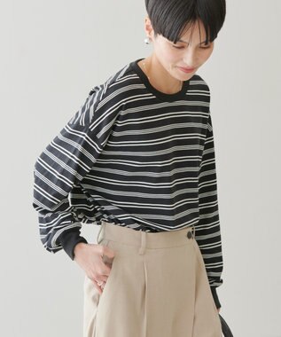 AMERICAN HOLIC ランダムボーダーＢＩＧ　Ｔシャツ Black