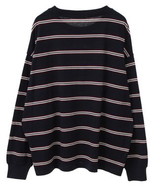 AMERICAN HOLIC ランダムボーダーＢＩＧ　Ｔシャツ Navy