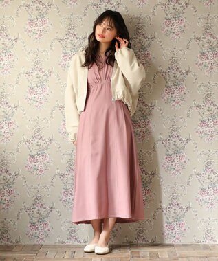 Green Parks ・ＥＬＥＮＣＡＲＥ　ＤＵＥボリュームスリーブワンピー Pink