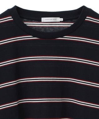 AMERICAN HOLIC ランダムボーダーＢＩＧ　Ｔシャツ Navy