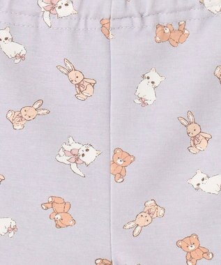 ANY KIDS 1分丈 スパッツ ラベンダー×アニマル