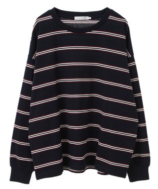 AMERICAN HOLIC ランダムボーダーＢＩＧ　Ｔシャツ Navy