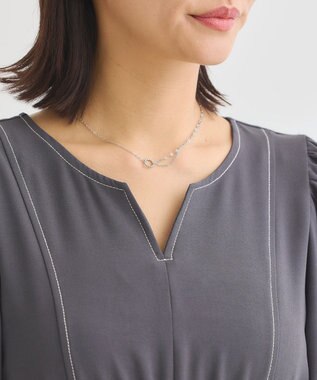 Green Parks ・ＥＬＥＮＣＡＲＥ　ＤＵＥボリュームスリーブワンピー Charcoal Gray