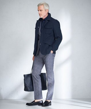 JOSEPH ABBOUD 【キングサイズ・ウエストも伸びる！/驚きの多機能性】ライトウェーブ パンツ ライトグレー系3