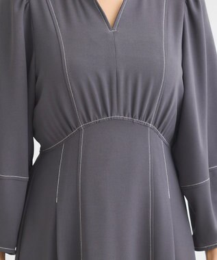 Green Parks ・ＥＬＥＮＣＡＲＥ　ＤＵＥボリュームスリーブワンピー Charcoal Gray