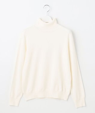 J.PRESS LADIES L 【洗える】PRINCE タートルネック ニット アイボリー系