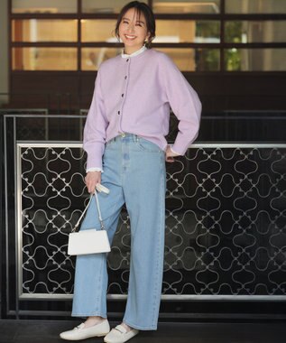 ANY SIS 【美Denimシリーズ】セミカーブワイド デニム ブリーチインディゴ