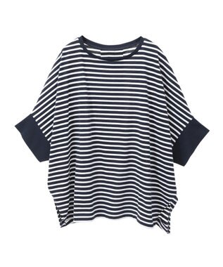 Green Parks 冷やっとすずやかドルマンプルオーバー Dark Navy