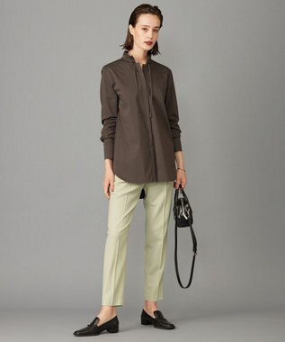 ICB L 【洗える】ウール2WAYストレッチ テーパードパンツ ヘイズグリーン系