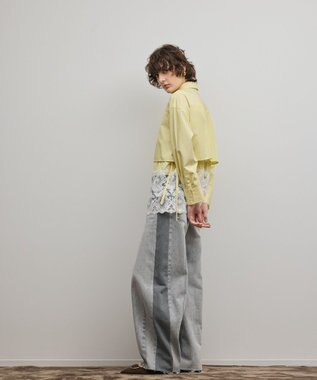GRACE CONTINENTAL レースティアードシャツ イエロー