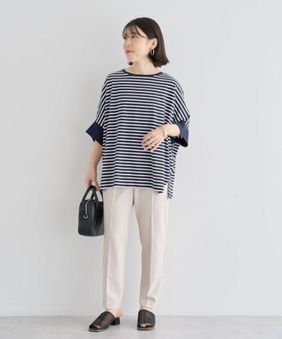 Green Parks 冷やっとすずやかドルマンプルオーバー Dark Navy