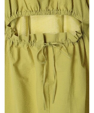 Green Parks AnriettMusee バックカットワークワンピース Lime Green