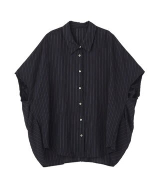 YECCA VECCA 【セットアップ可能】ストライプ柄シャツ Navy