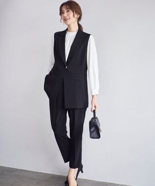 ANY SIS 【セットアップ対応】セレモニーダブルクロス テーパードパンツ ネイビー