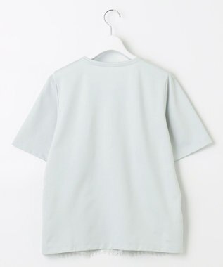 自由区 【XSサイズ～/洗える】レースコンビ Tシャツ 黄緑系