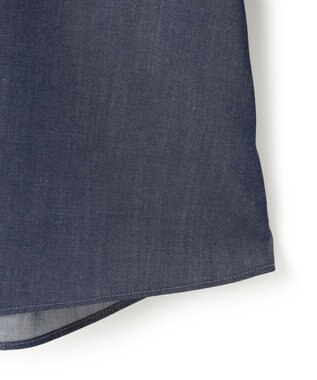 UNFILO シャンブレーデニム ギャザーブラウス インディゴ