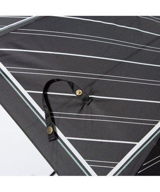 UNBILLION cache nez / ストライプスカーフプリントバルーンショートパラソル ブラック