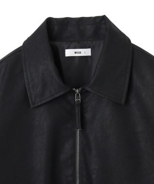 WEGO 【ユニセックス着用ITEM】PUダブルZIPフライトジャケット ブラック