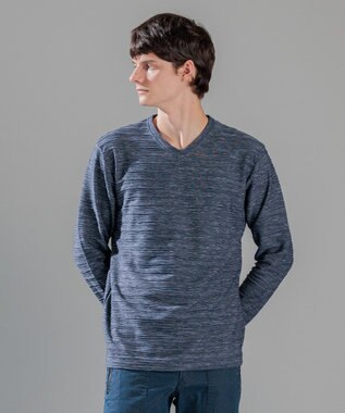 JOSEPH HOMME ストームリップル　Vネックカットソー ネイビー系