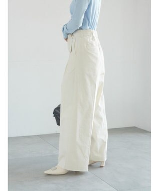 Te chichi 【宮本茉由着用】コーデュロイワイドパンツ オフホワイト
