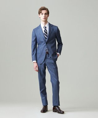 J.PRESS MEN 【ESSENTIAL CLOTHING】ミルドクリーンストライプ スーツ/総裏 ダルブルー系2